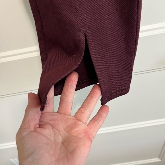 Anthropologie Maeve High Rise Seamed Split Hem Skinny Pants Size 8 - Picture 5 of 11